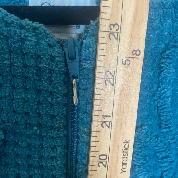 Only Necessities Robe Womens 2X Teal Full-Zip Embroidered Cotton Terry‎ Lounge - Picture 7 of 10